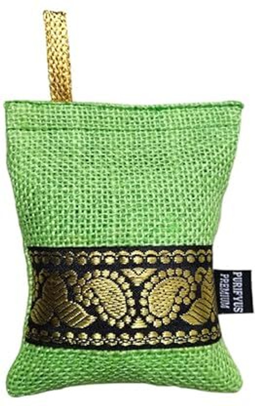 Purifyus - Premium Green I 100gram I Activated Carbon Air Purifying Bag | Non-Electric | Portable Car Air Purifier(Green)
