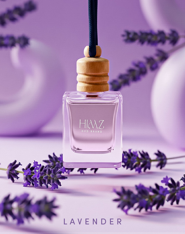 HimzOud Himz Oud Lavender Hanging Car Perfume – Calm & Long Lasting Portable Car Air Purifier(White)