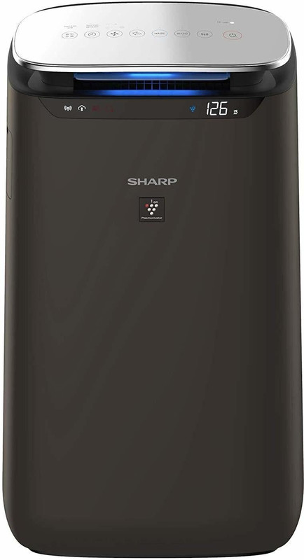 Sharp Air Purifier FP-J80M-H for Homes & Offices | Dual Purification - ACTIVE (Plasmacluster Technology) & PASSIVE FILTERS (True HEPA H14+Carbon+Pre-Filter) | Captures 99.97% of Impurities Black Portable Room Air Purifier(BLACK)