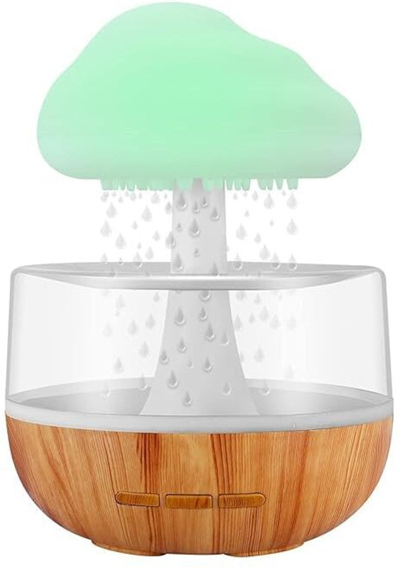 cartxomy Cloud Rain Diffuser, Raindrop Humidifier, Mushroom Waterfall Lamp, Night Lamp Night Lamp(15 cm, multy)