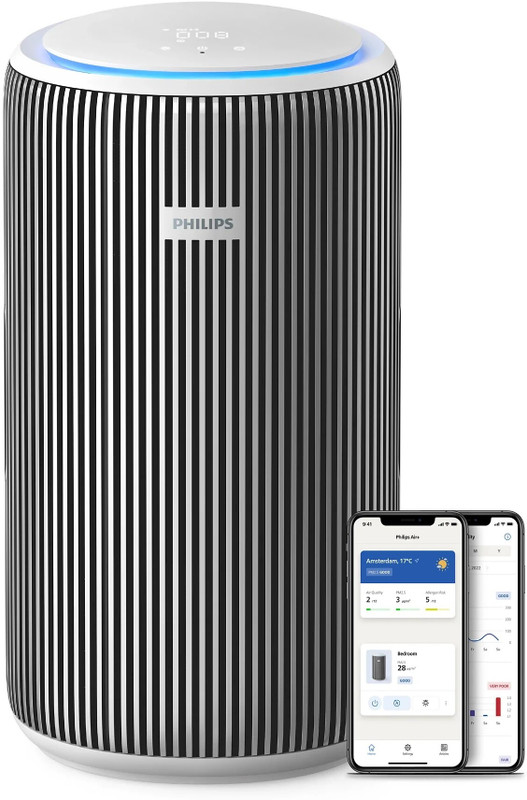 PHILIPS Smart Air Purifier AC3220/60 Upto 135 m2 Room Size Smart Portable Room Air Purifier(Black, Grey)