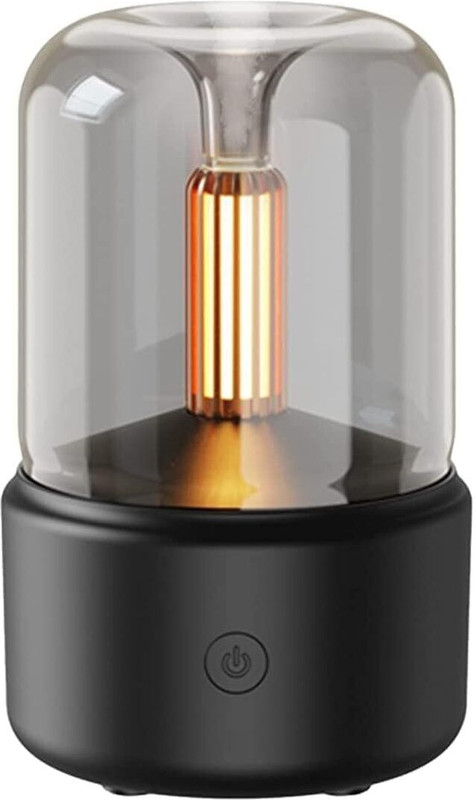 zishnav Candlelight Humidifier Cool Mist Humidifier Portable Room Air Purifier(BLACK)