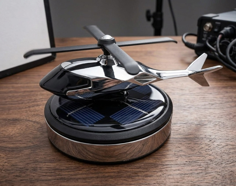 FAS DECOR SOLER HELICOPTER Car Air Purifier(SILVER BLACK)
