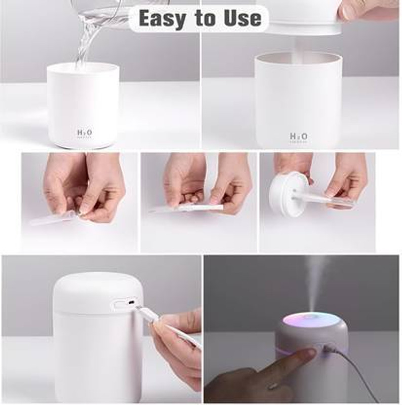 NASIT ENTERPRISE H2O Portable Ultrasonic Desk Humidifier Portable Room Air Purifier(Multicolor)