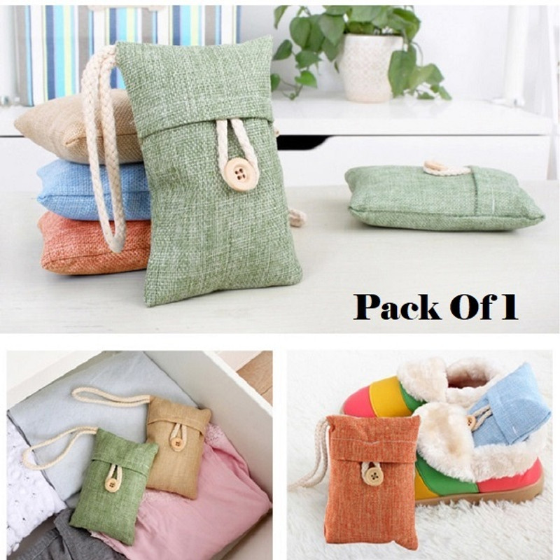 AirSoft 1 -Bamboo Charcoal Air Freshener Hanging Pouches for Shoes, Home,Kitchen and Car Portable Car Air Purifier(Multicolor)