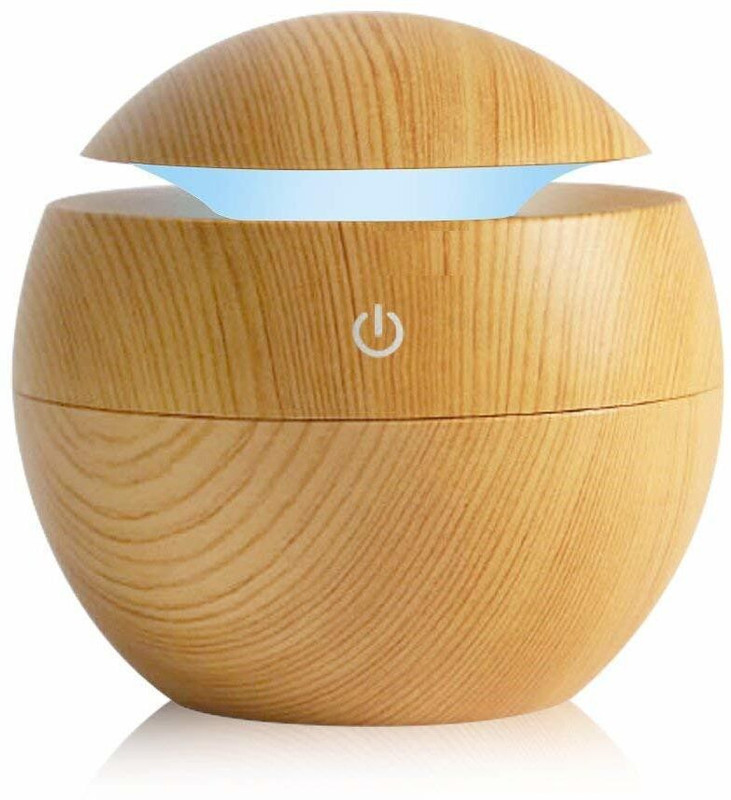 GVJ TRADERS Portable Mini Wood Finish Aroma Atomization Humidifier for Home Office and Car Portable Room Air Purifier(WOOD COLOR)