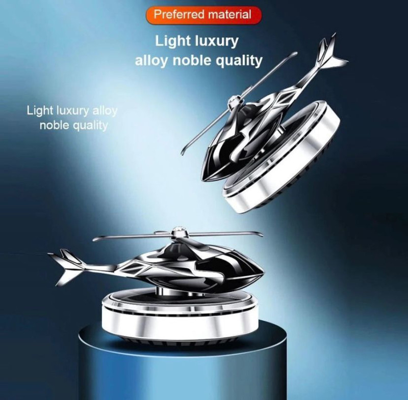 EMPEROR KING Car Dashboard Halicopter Solor Perfume Portable Car Air Purifier(Blue)