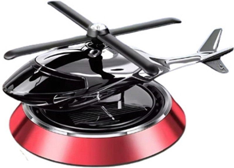 PPSMAX RED Diffuser For Decoration,Solar Powered Helicopter With Perfume Car Air Purifier(RED)