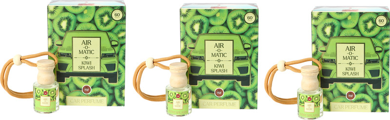 OSR Air-O-Matic Kiwi Splash Car Perfume 8ml Each (Pack of 3) Portable Car Air Purifier(Kiwi Splash)