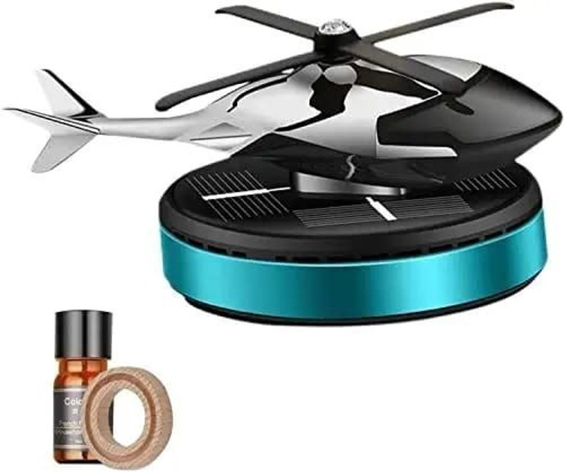 Auto Sigma Trending New Helicopter Alloy Solar Car Air Freshener Car Car Air Purifier(Blue)