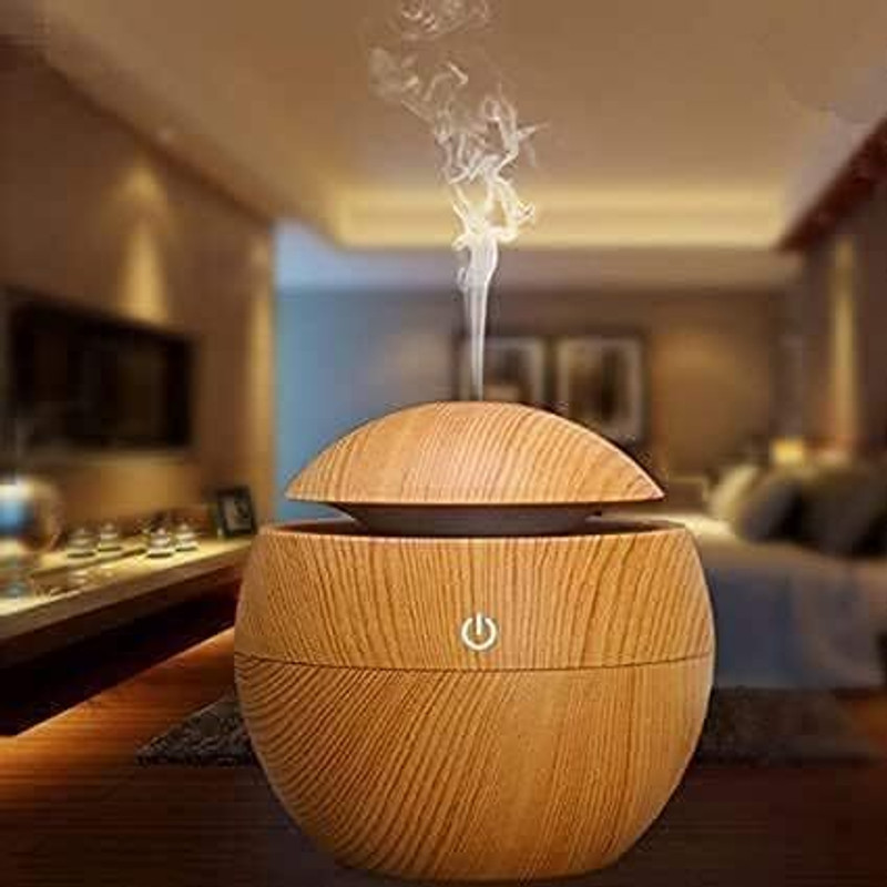 VCR ENTERPRISE Humidifiers Essential Oil Diffuser Aroma Air Humidifier with Colorful Change HOME, OFFICE, CAR Diffuser(Beige)