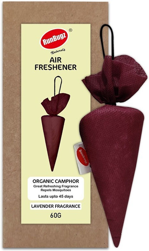 RunBugz Camphor Cone- Lavender Fragrance, Air Freshener & Mosquito Repellent, Pack of 1 Room Air Purifier(Maroon)