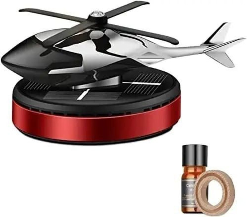 Auto Sigma Car Air Freshener Fighter Aeroplane Aluminum Aircraft Dashboard Car Air Purifier(Red)