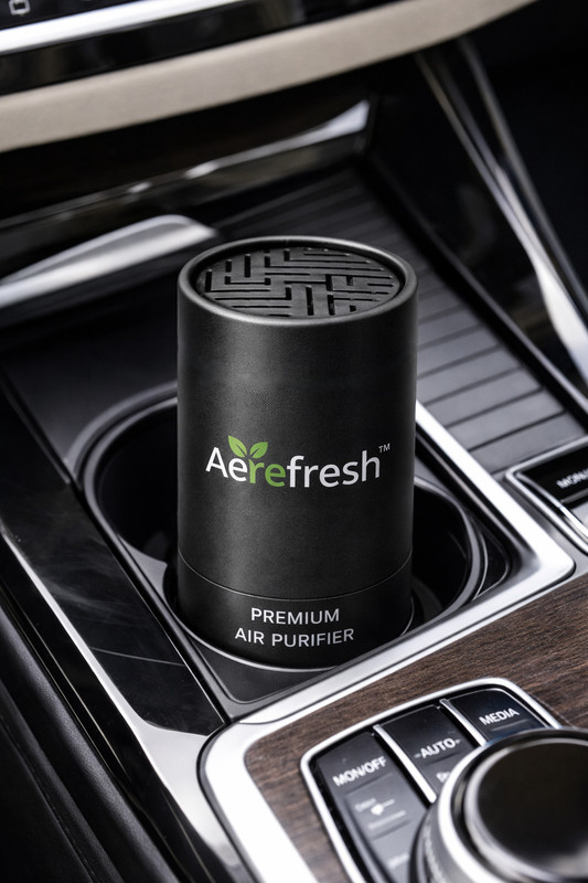 Aerefresh Premium Activated Carbon Air Purifier | Odor Remover | Portable Car Air Purifier(Black)