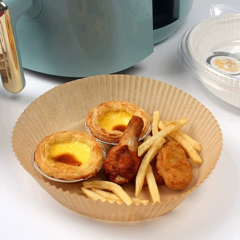 ZINZA Air Fryer Liner – Disposable Non-Stick Round Paper for Baking & Roasting Butter Paper Pan Liner(Pack of 100)