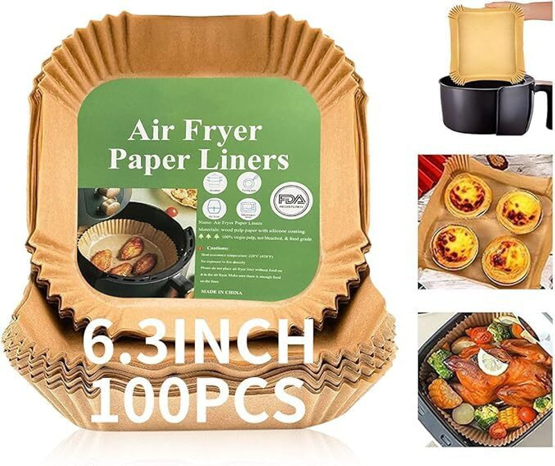 HGC Air Fryer Paper Sheets | Airfryer Parchment for Butter Baking & Cooking Airfryer Tray