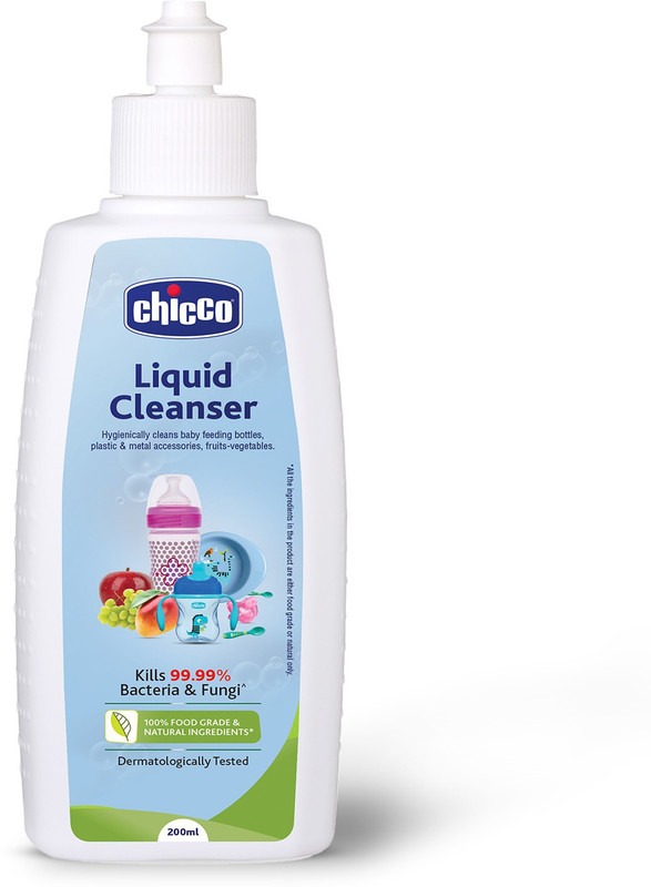 Chicco Liquid Cleanser Bottle (food Grade) -for Baby Bottles, Accessories, veggies(200 ml)
