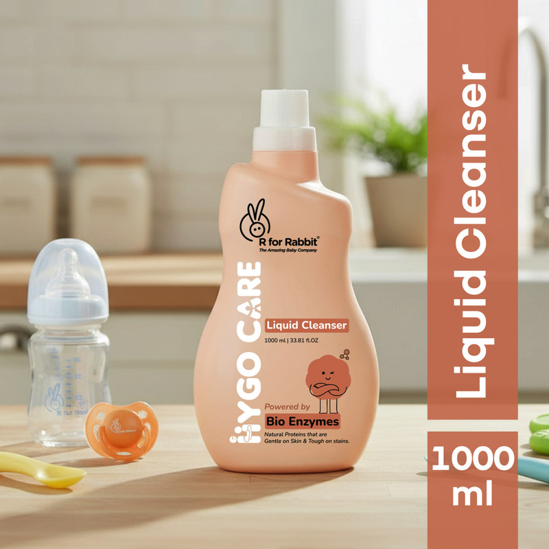 R for Rabbit Hygocare Liquid Cleanser for Baby Bottles, Toys, Utensils and Accessories-1000ml(1 L)