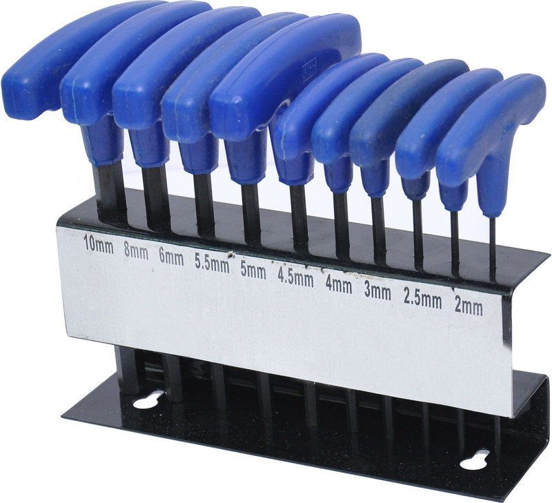 Digital Craft Ge-Tech Handle With Allen Key Wrench Head Screwdriver 2mm-10mm Bits Head T Type CR-V Hand Tool Material Allen Key Set