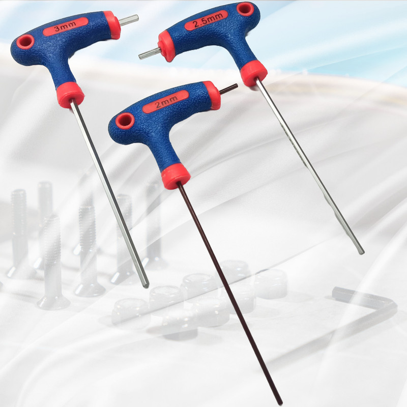 4MECH 3mm L-Type Hex Allen Key Hardened Chrome Vanadium Steel (Pack of 5) Allen Key Set