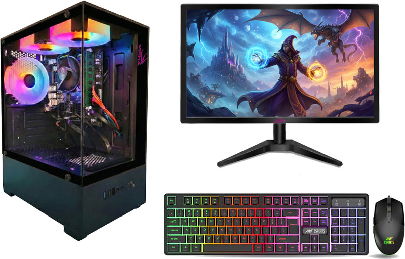 MIRHA GAMEING ROBUST Core i7 (16 GB Unified/500 GB/256 GB SSD/Windows 11 Home/19 Inch Screen/ROBUST i7-4790-16GB RAM-256GB SSD-500GB HDD-19IN DISPLAY-MOUSE KEYBORD-WIFI) with MS Office(Black)