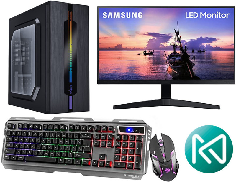 KNDIGITAL INTEL Core i5 (11th Gen) (8 GB DDR4/1 TB/256 GB SSD/Windows 11 Home/4 GB NVEDIA GT 730/24 Inch Screen/GAMMERS&EDITIOR'S CHOICE) with MS Office(Black, 60 cm x 60 cm x 70 cm, 8 kg)
