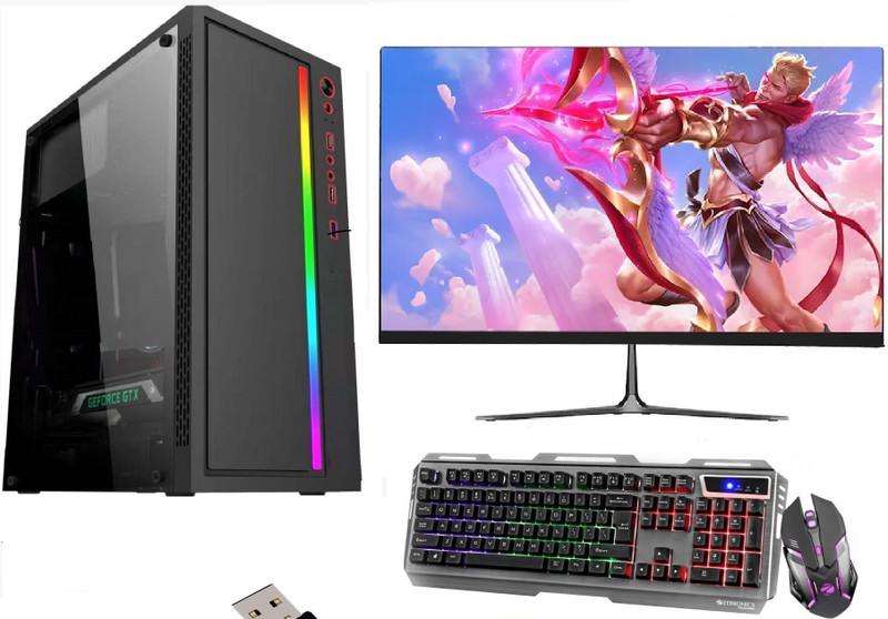 rionix Gaming & Editing Desktops Core i7 Core i7 (16 GB DDR4/512 GB SSD/Windows 11 Home/2 GB/19 Inch Screen/Gaming Pc With 2 GB Graphics NVIDIA GeForce GT 630 graphics Card Core) with MS Office(Black)