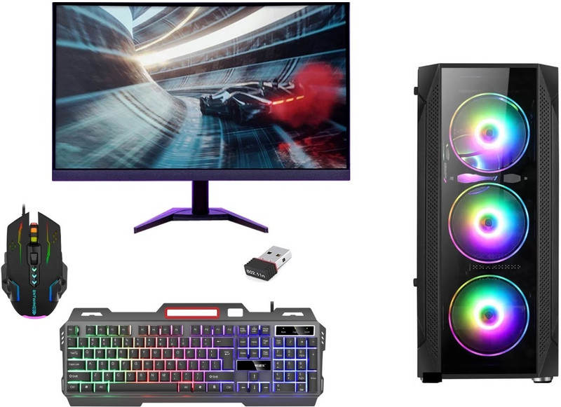 DZAB Gaming Core i7 (16 GB DDR4/512 GB SSD/Windows 11 Home/4 GB/22 Inch Screen/DI7-2600-16-512-22-4gb-11)(Black)