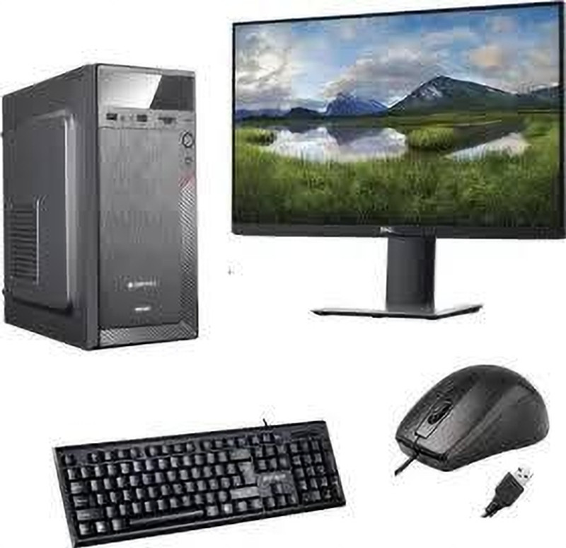 Singinn SING473740001 Core i3 (4 GB DDR2/500 GB/10 GB SSD/Windows 10 Home/32 Inch Screen/Module 700) with MS Office(Black)