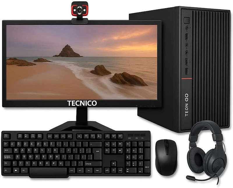 TECNICO Core i7 4th Gen Core i7 (4th Gen) (16 GB DDR4/512 GB SSD/Windows 11 Home/20 Inch Screen/Student & Business Desktop Computer Set i7 4th Gen, 16GB RAM, 256GB SSD, 1TB HDD)(Black, 35.6 cm x 53.5 cm x 35.6 cm, 7.8 kg)