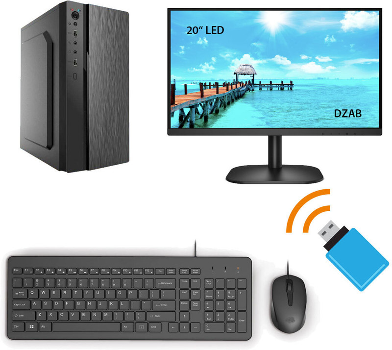 DZAB Intel Core i5 (8 GB DDR3/Windows 10 Home/1 GB/20 Inch Screen/DZB-i52400-8GB-512SSD-20LED)(Black, Blue)