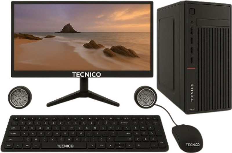 TECNICO Core i5 2th Gen Core i5 (8 GB DDR3/Windows 11 Home/20 Inch Screen/Desktop Computer Set, i5 2th Gen, 8GB RAM, 128SSD, 20-inch LED Monitor)(Black, 35.6 cm x 53.5 cm x 35.6 cm, 7.8 kg)
