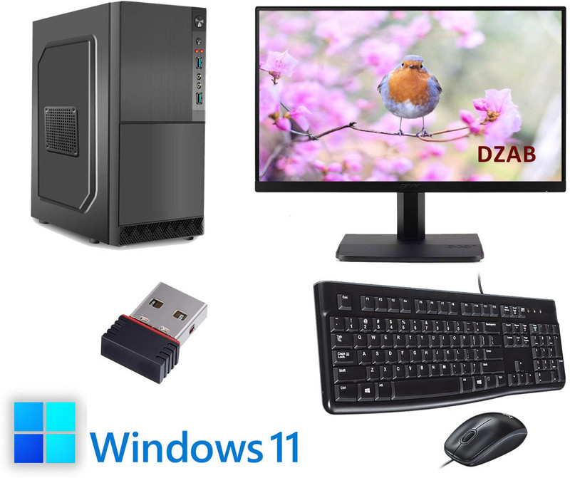 DZAB Intel Core i7 (8 GB DDR3/512 GB SSD/Windows 11 Home/1 GB/20 Inch Screen/AIC-2600-8-512SSD-20Inch-Window 11)(Black)