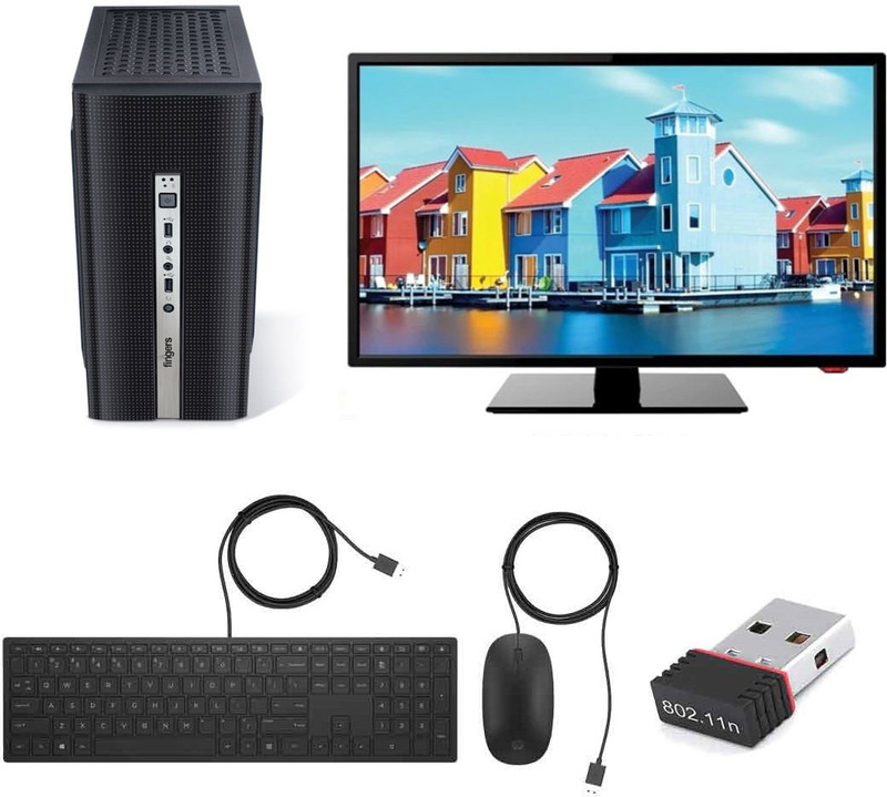 ENTWINO Intel Core i7 (8 GB DDR3/1 TB/256 GB SSD/Windows 10 Home/1 GB/22 Inch Screen/ENTAIC-I7-2600-8GB_1TB-256-22LED) with MS Office(Black)