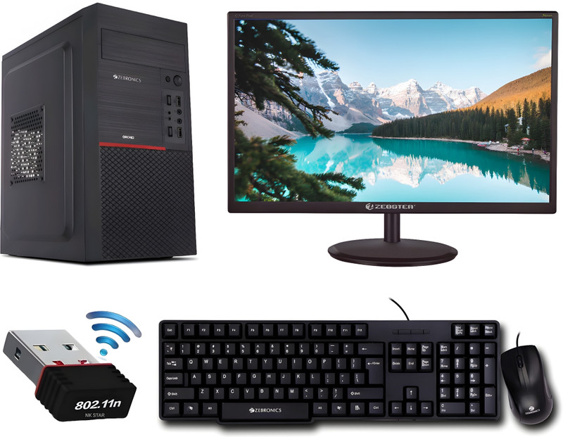 ASSEMBELED No Core i5 (8 GB DDR3/256 GB SSD/Windows 10 Pro/19 Inch Screen/Zeball) with MS Office(Black)