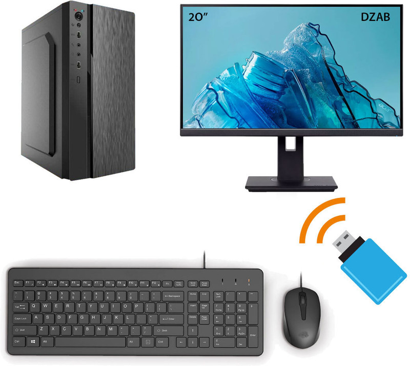 DZAB Intel Core i7 (8 GB DDR3/512 GB SSD/Windows 10 Home/1 GB Onboard/20 Inch Screen/D-i726008GB512SSD20LED)(Black)
