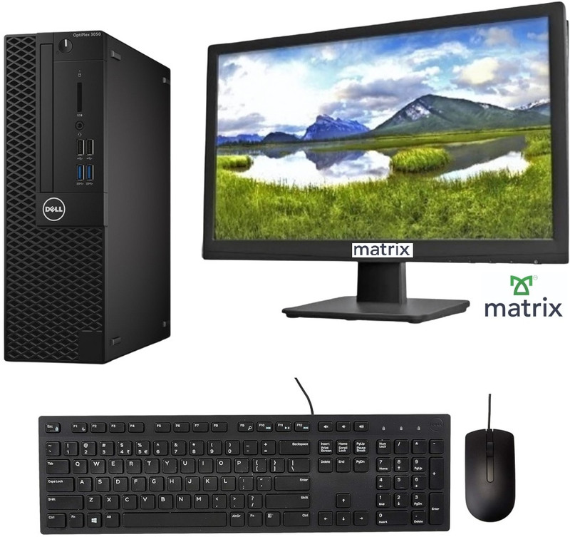 DELL NextGen Generation Desktop Full Set, Turbo speed 2100 RPMS 256GB SSD M.2 Core i5 (7th Gen) (8 GB DDR4/256 GB SSD/Windows 11 Home/0/21.5 Inch Screen/DellCPU,Matrix Monitor DellKBD, Mouse) with MS Office(Black, 30 cm x 35 cm x 25 cm, 20 kg)