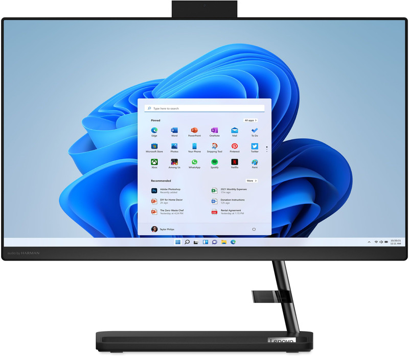 Lenovo IdeaCentre Celeron Quad Core (8 GB DDR4/512 GB SSD/Windows 11 Home/21.5 Inch Screen/22IAP7)(Black, 404.89 mm x 490.26 mm x 185.34 mm, 6.09 Kg)