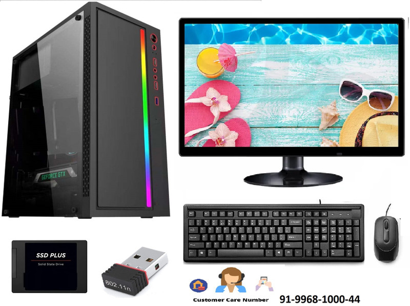 rionix i5-2400 15"led Budget Gaming Desktop With 2GB Graphics Card Core i5 (8 GB DDR3/256 GB SSD/Windows 10 Pro/2 GB/15 Inch Screen/GAMING i5-2400 15 led Budget Gaming Desktop) with MS Office(Black)
