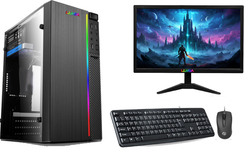 LUISA GAMING Core i5 (16 GB Unified/256 GB SSD/Windows 11 Home/1 GB/19 Inch Screen/i5 -3470-16GB-256GB-NVME-19INCH) with MS Office(Black)