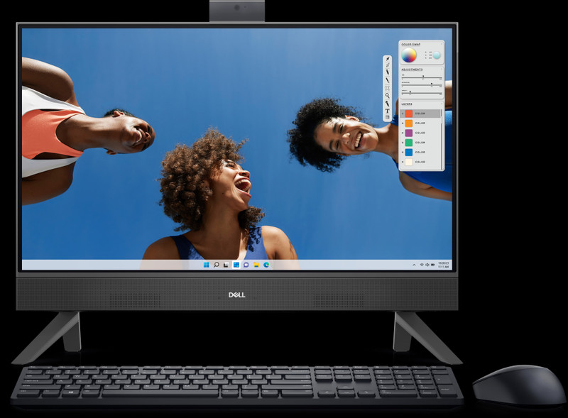 DELL Inspiron 24 Core i5 (8 GB DDR4/512 GB SSD/Windows 11 Home/23.8 Inch Screen/Inspiron 5420) with MS Office(Black)