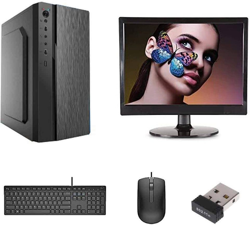 TECH- Assemblers Asmbelers series Core i3 (4 GB DDR3/500 GB/Windows 11 Home/512 MB/15.1 Inch Screen/i3-4-500-15.1-wifi) with MS Office(Black)
