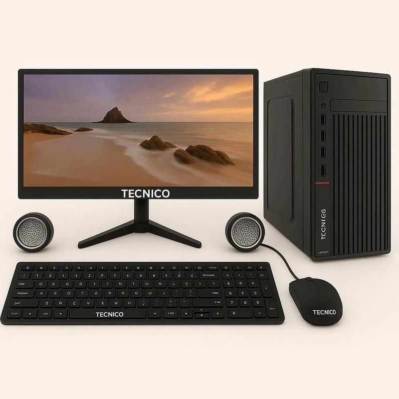 TECNICO Core i5 2th Gen Core i5 (8 GB DDR3/Windows 11 Home/20 Inch Screen/Desktop Computer Set, i5 2th Gen, 8GB RAM, 128SSD, 20-inch LED Monitor)(Black, 35.6 cm x 53.5 cm x 35.6 cm, 7.8 kg)