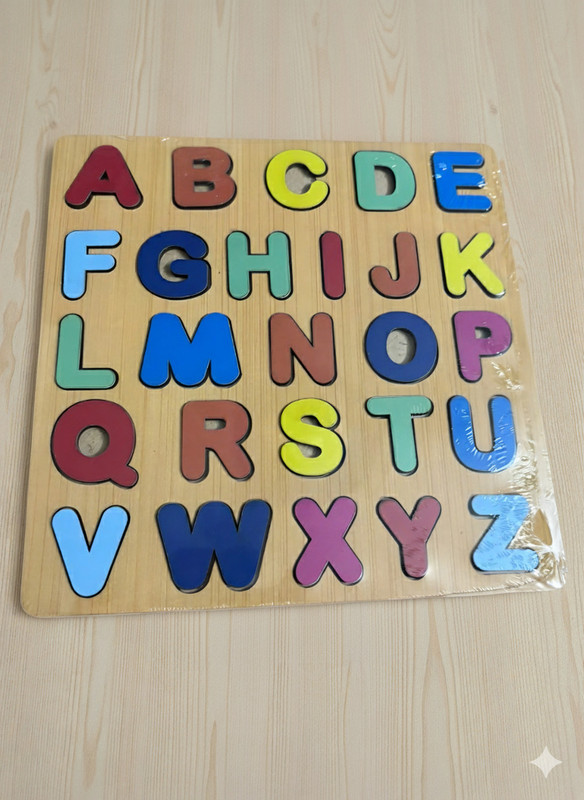 BEBOTA ALPHABET LETTER PUZZLE WOODEN GAME FOR TODDLER OR KIDS PACK OF 1(Brown)
