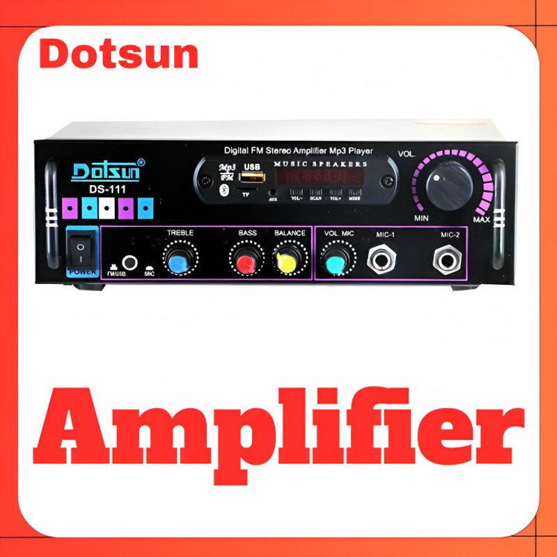Dotsun DS111 Bluetooth amplifier with FM Radio 120 W AV Power Receiver(Black)
