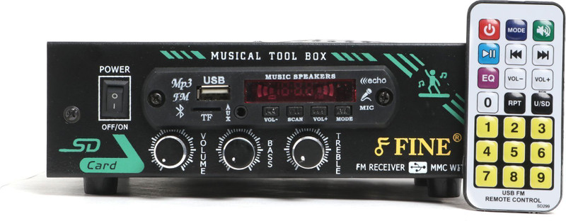 FINE Black IPL AMPLIFIER Multimedia Player with Bluetooth,Aux,FM Radio 150 W AV Power Amplifier(Black)