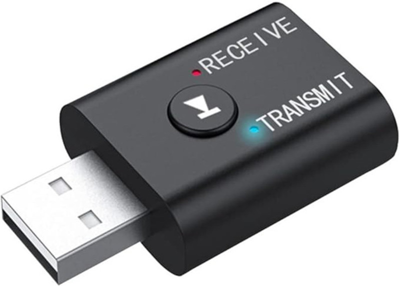 Elevea 2-in-1 USB Bluetooth Adapter - Perfect Gift for Audio Connectivity 5 W AV Control Receiver(Black)