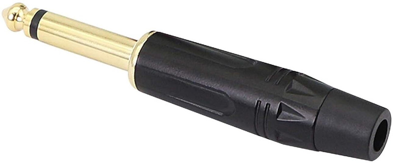 EKAAZ 1/4 Inch Mono Wire Connector Male Jack Adapter for Audio,Guitar,Amplifier 6.35mm 4 W AV Power Amplifier(Black)