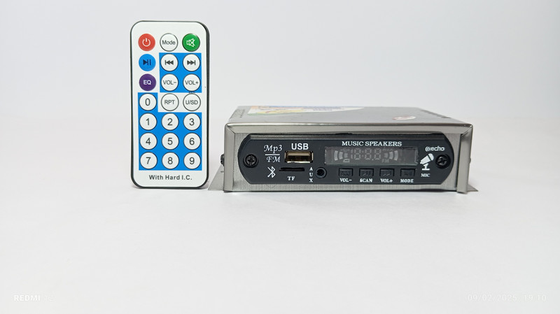 HSNAKE Bluetooth FM Amplifier Steel NESS Silver Body DC 12 V Amplifier 20 W AV Power Receiver(Silver)