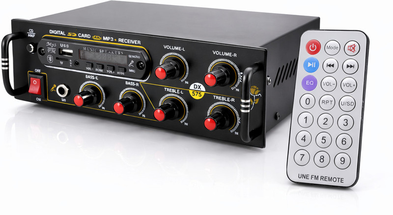 EURO SOUND Amplifier Bluetooth,5000 W DJ Speaker Machine, FM RADIO ,MIC Input, USB/SD Card 160 W AV Power Amplifier(Black)